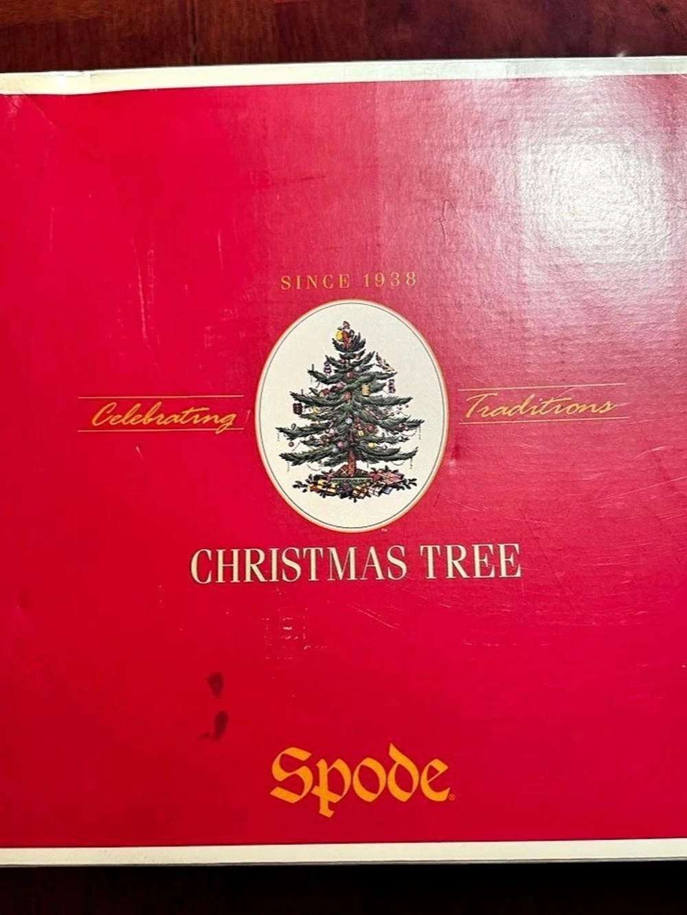 Spode Christmas Tree 5 Piece Place Setting White & Green - Original Box